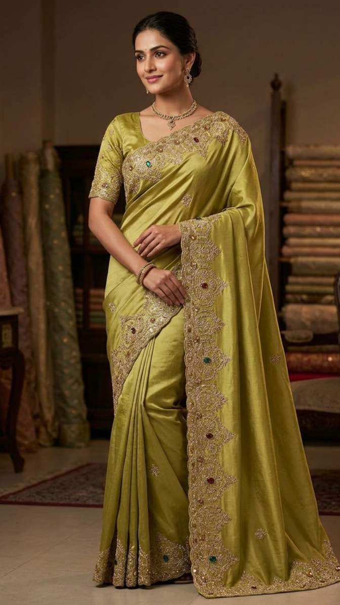 Crepe Fabric Sequence Zardosi Work Heavy Designer Blouse