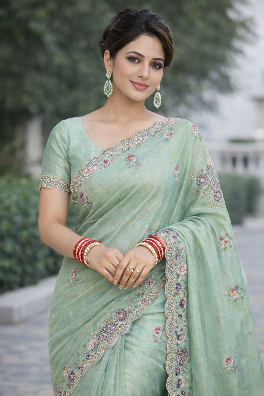 Premium Mor Pankhi Soft Silk Saree with Floral Embroidery & Designer Border | Wedding & Party Wear Saree