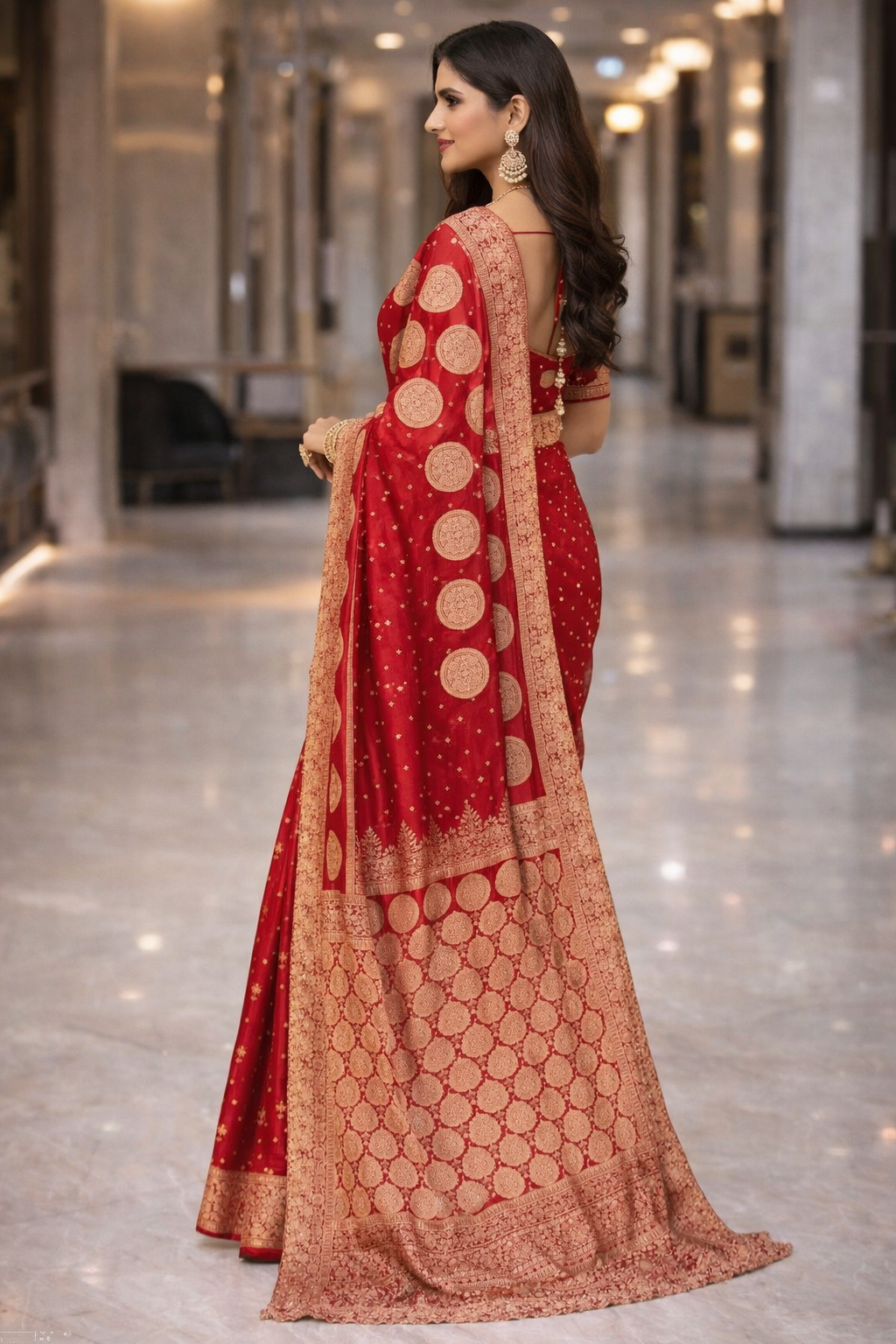Red Banarasi Silk Saree for Women with Rich Zari Work | Designer Wedding & Festive Saree