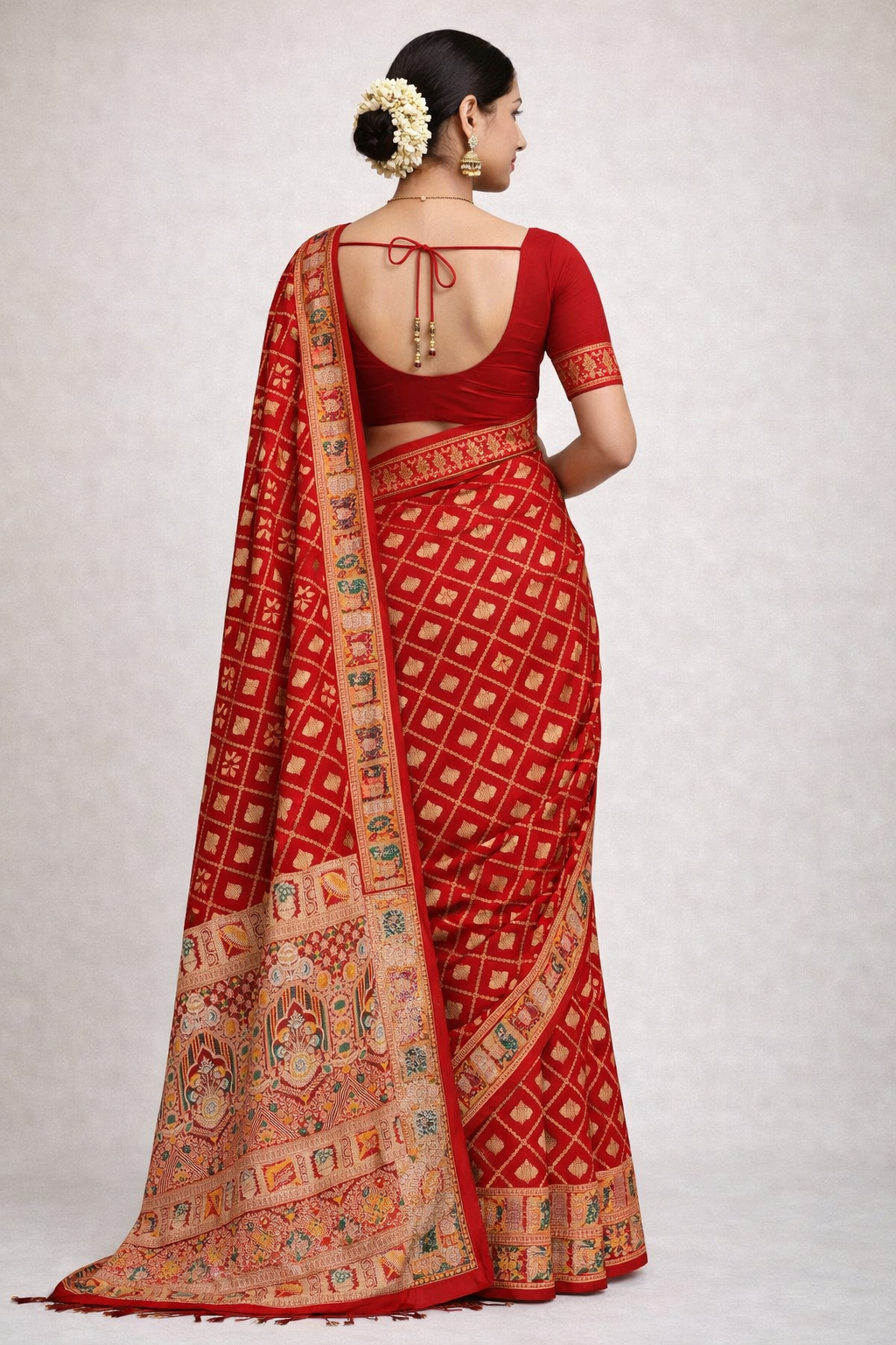 Red Designer Banarasi Silk Saree with Rich Woven Border | Traditional Wedding & Festive Wear Saree