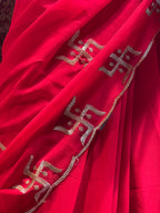SWASTIK 60GM Georgette RED
