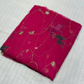 Chiffon Deer Embroidered Fabric for Daily Wear Outfits