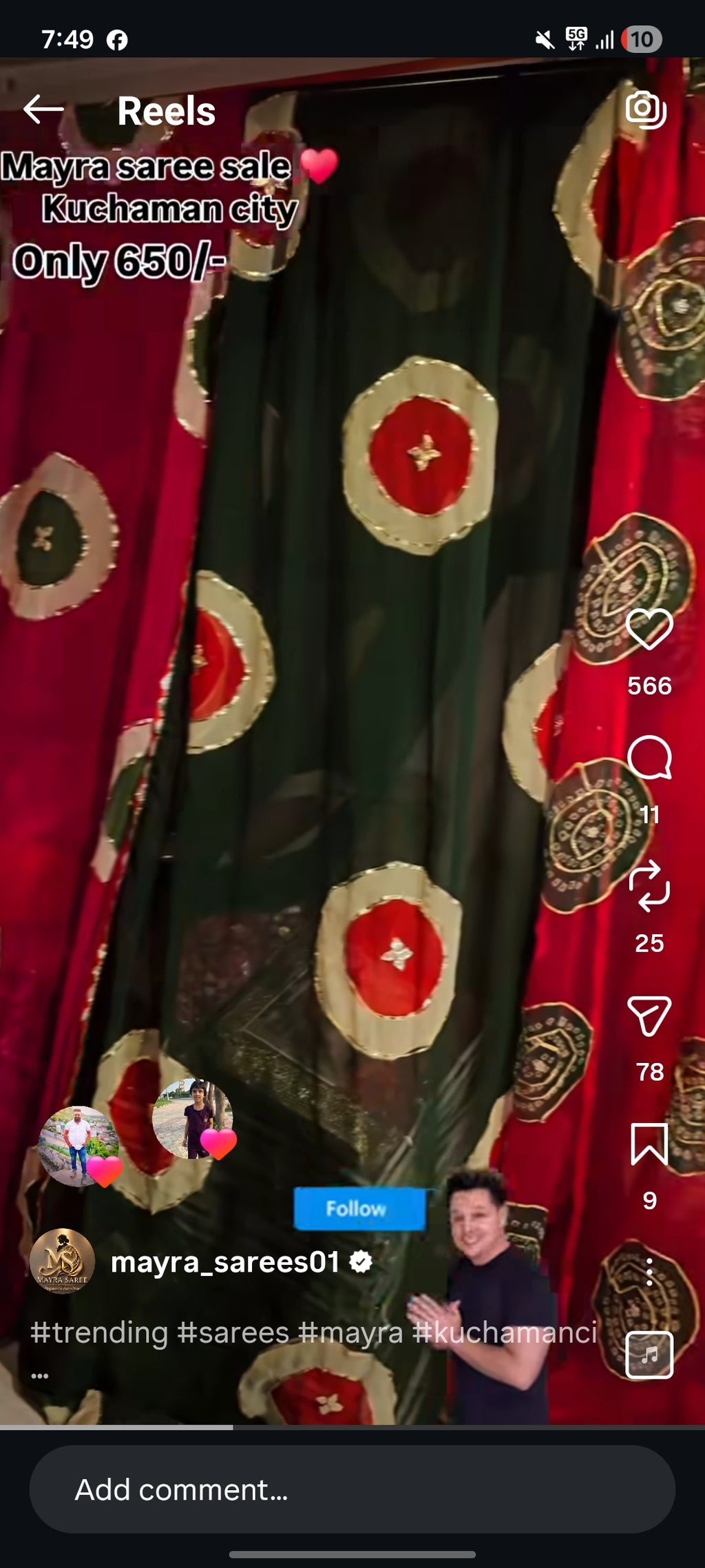 Traditional Jaipuri Bandhani Saree with Patch Gota Patti Work
