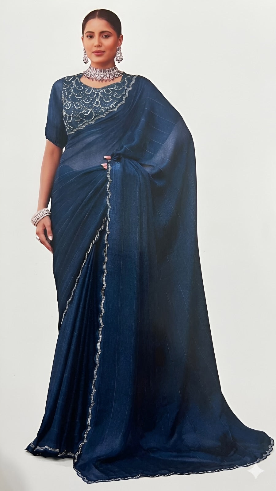 Ready-to-Wear Stitch Blouse Saree for Women | Elegant Party Wear Saree