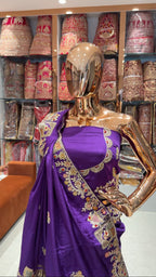 Gaji Silk Saree with Kolkata Handwork | Elegant Traditional Saree