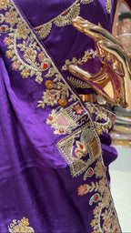 Gaji Silk Saree with Kolkata Handwork | Elegant Traditional Saree