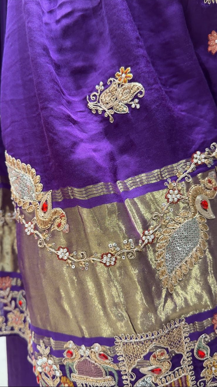Gaji Silk Saree with Kolkata Handwork | Elegant Traditional Saree