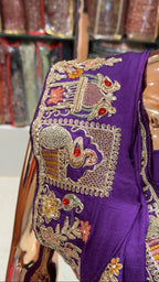 Gaji Silk Saree with Kolkata Handwork | Elegant Traditional Saree